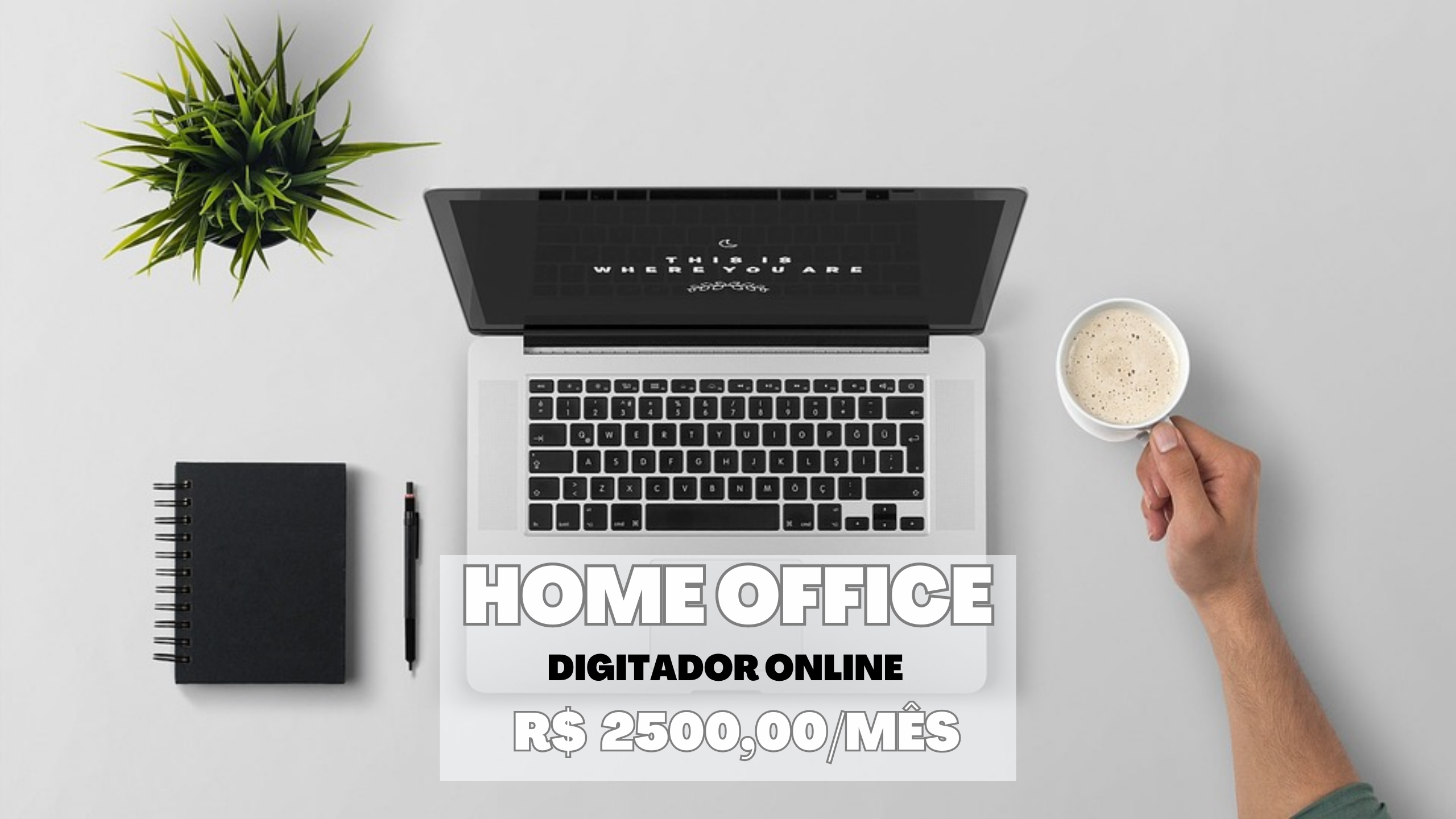 Emprego Home Office para Digitador Online de Contratos com salário de R$ 2.500,00