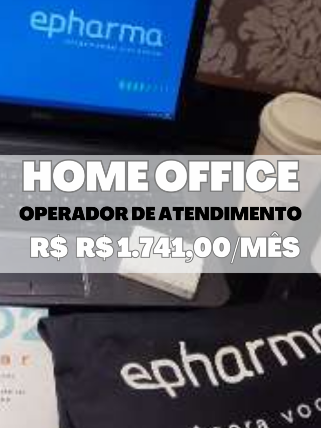 Emprego Home Office com salário de R$ 1.741,00