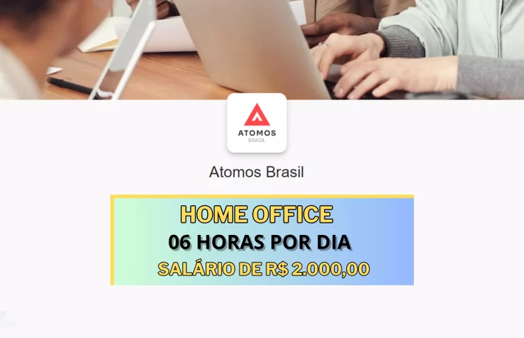 Atomos Brasil abre vaga HOME OFFICE para Atendimento ao Cliente Jr (Tarde) com salário de R$ 2.000,00