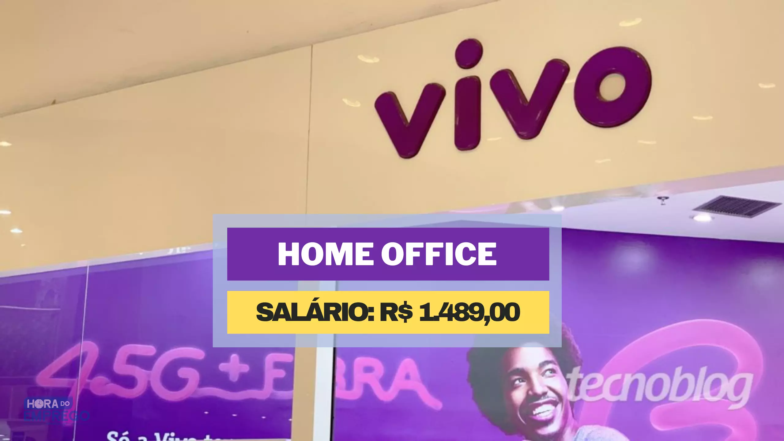 Operadora VIVO abriu vaga HOME OFFICE para trabalhar de casa com salario de R$1.489 no setor de Atendimento