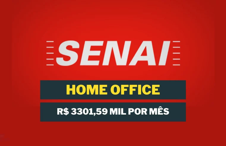 O Senai abriu vaga HOME OFFICE com Salário de R$ 3301,59 MIL para Analista Administrativo