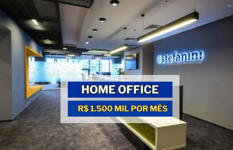 Não precisa ter experiência! Stefanini abre vaga HOME OFFICE com salário de R$ 1.500,00 para Auxiliar Jurídico