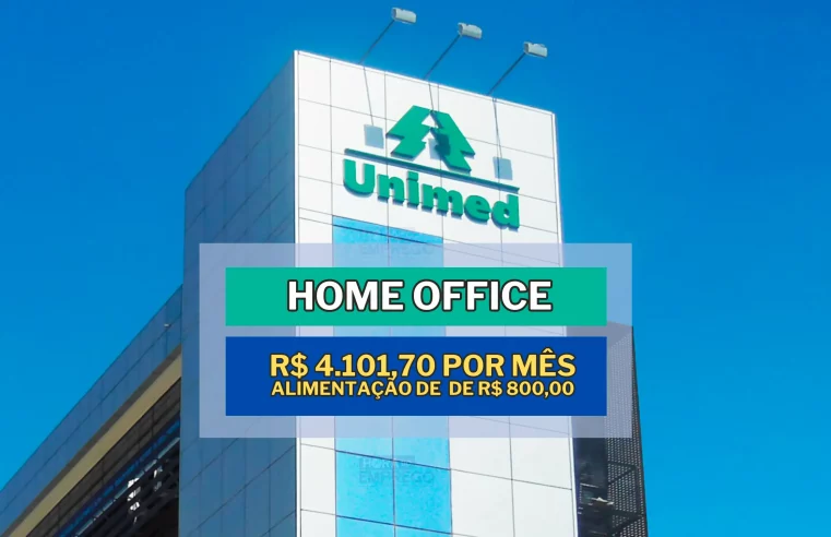 Unimed acaba de anunciar vagas HOME OFFICE com salário de R$ 4.101,70 mil e VA de R$ 800,00 para Analista de Compras e Contratos