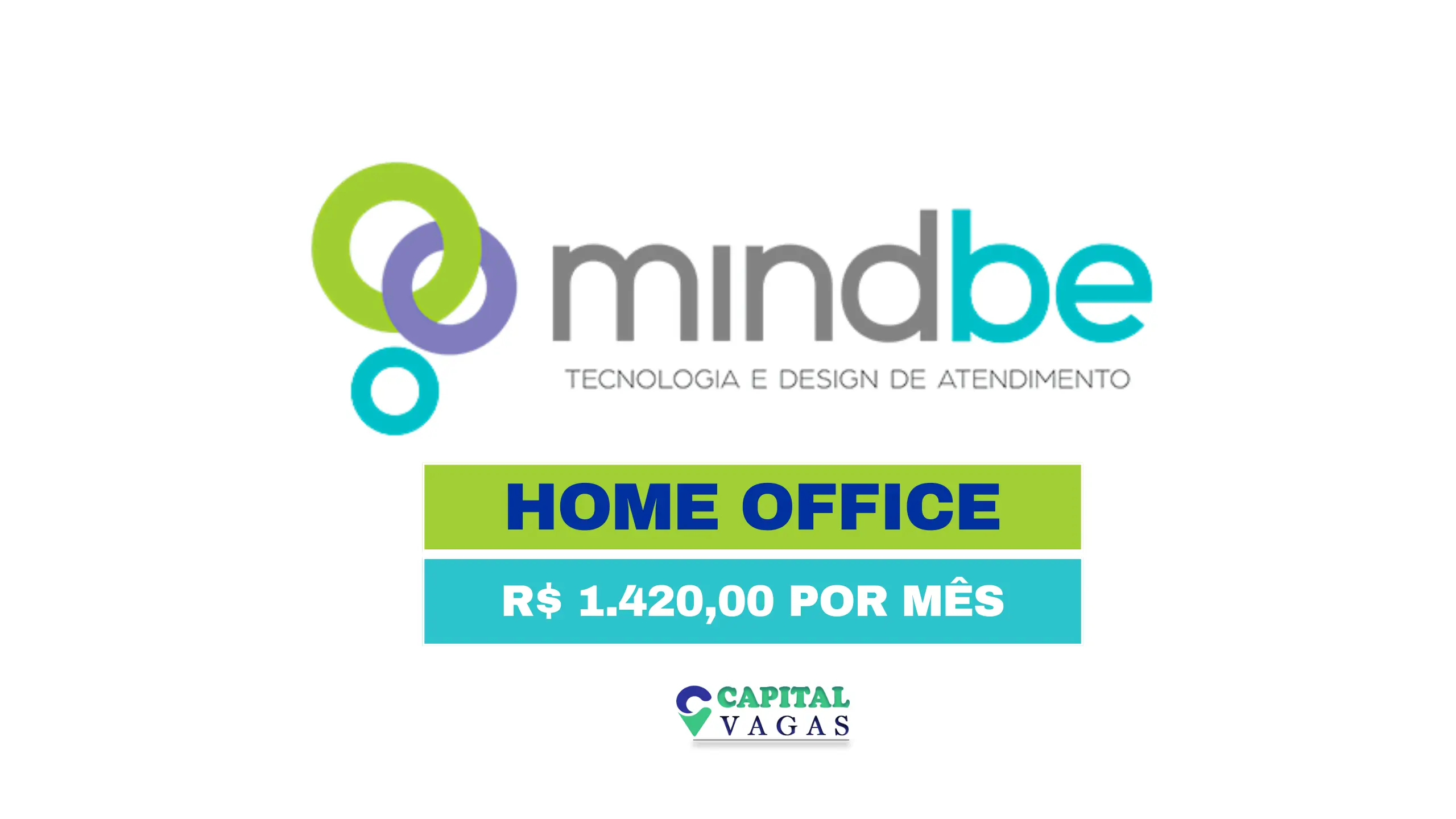 Mindbe abriu vaga HOME OFFICE para Operadores de Telemarketing SAC com salário de R$ 1.4 MIL POR MÊS