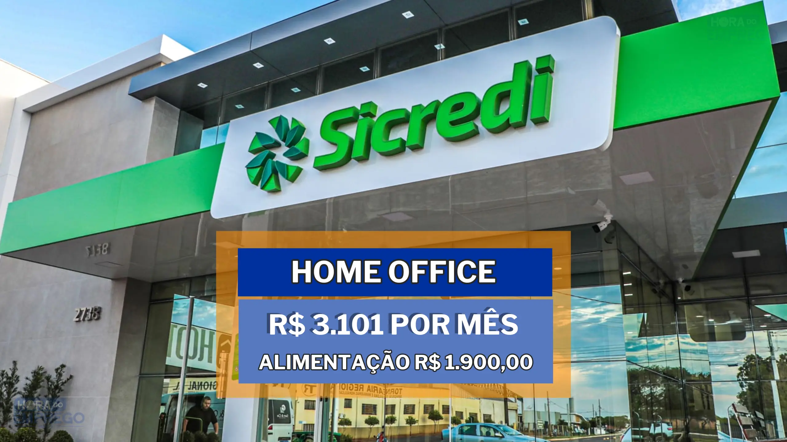 Sicredi abiu vaga HOME OFFICE no setor de Crédito com Vale Alimentação de R$ 1.900,00 mensal e salário de até R$ 3.101 por mês